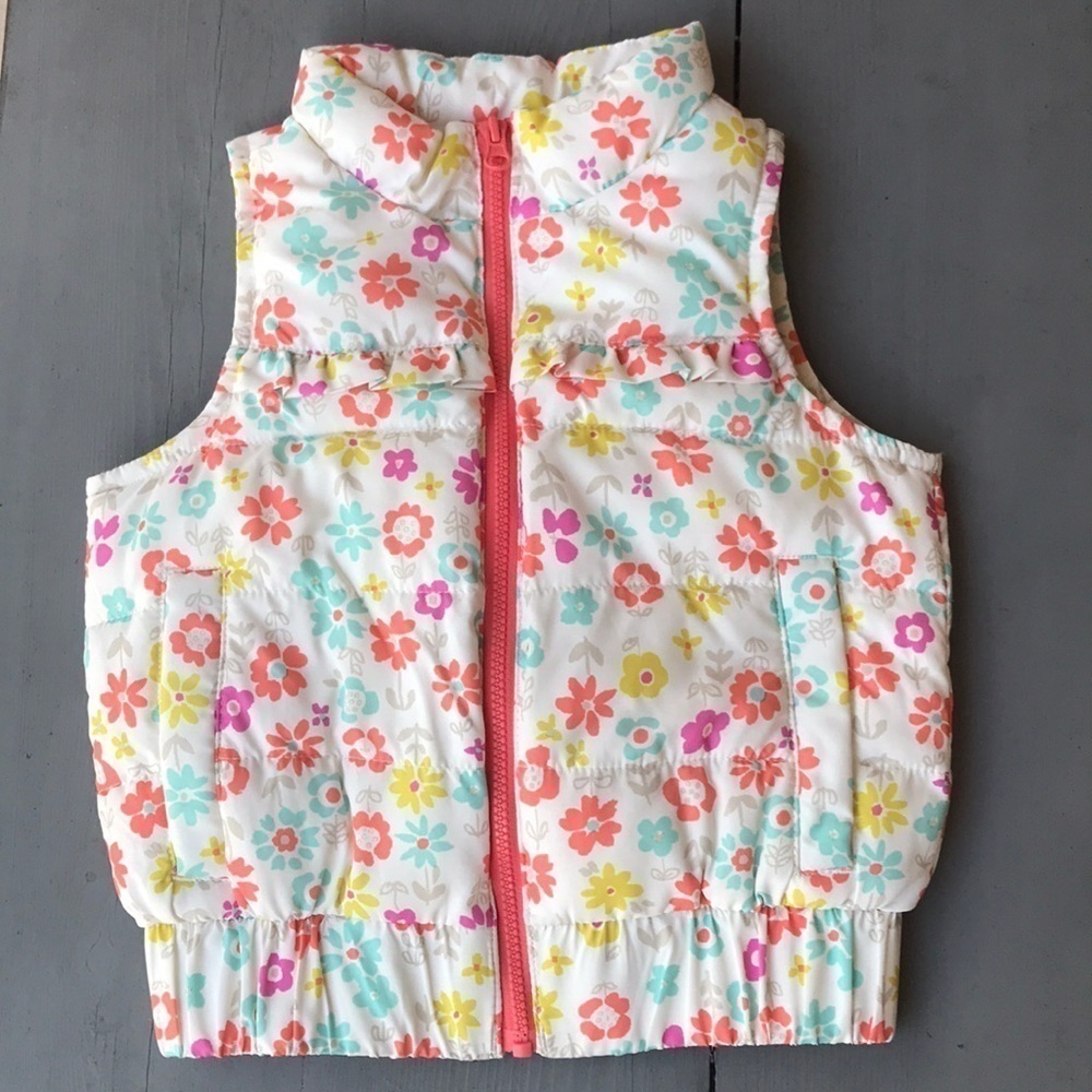 Genuine Kids from OshKosh B’gosh Floral Print Puffer Vest 12M
